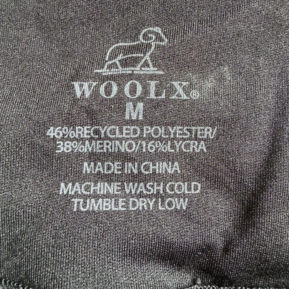 Woolx McKenna Merino Wool Leggings Womens Medium Black Pockets Activewear - Picture 6 of 6